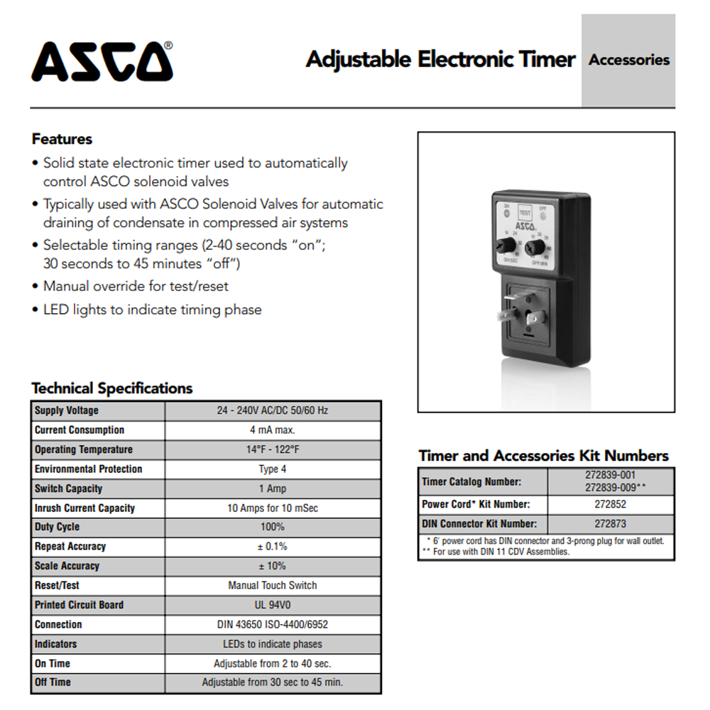 ASCO AC ADJUSTABLE - KC TPS